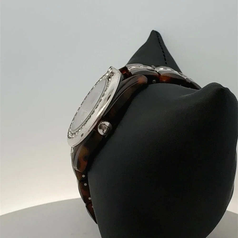 Retired Brighton Dana Point Tortoiseshell Rhinestone Accented Ladies Watch